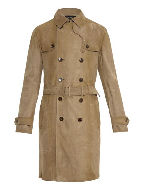 gucci green trench coat|gucci leather trench coat.